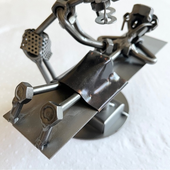 Hinz & Kunst Nuts and Bolts Metal Massage Therapist Sculpture Made in Germany - Picture 2 of 5